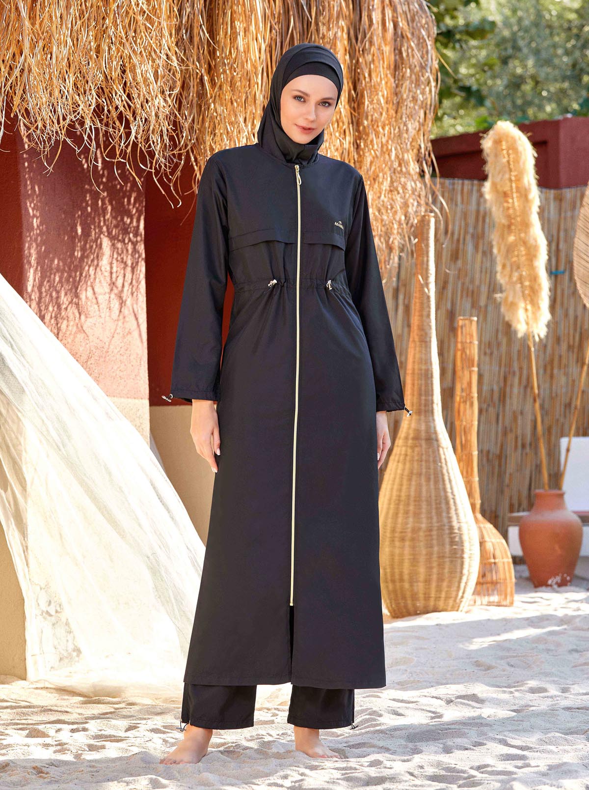 Adasea Burkini  Swimsuit-1267-B  Voile