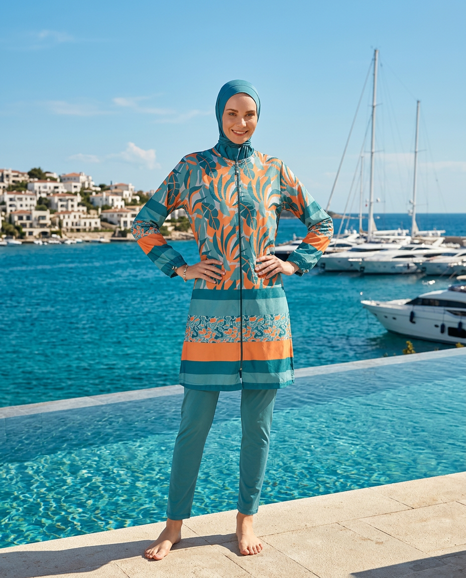 Adasea Burkini  Swimsuit- 1410  Voile