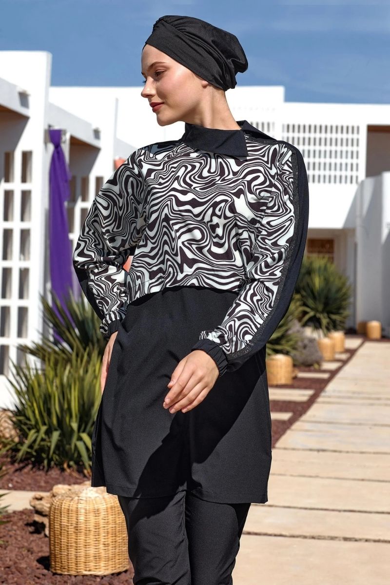 Adasea Burkini  Swimsuit  Voile