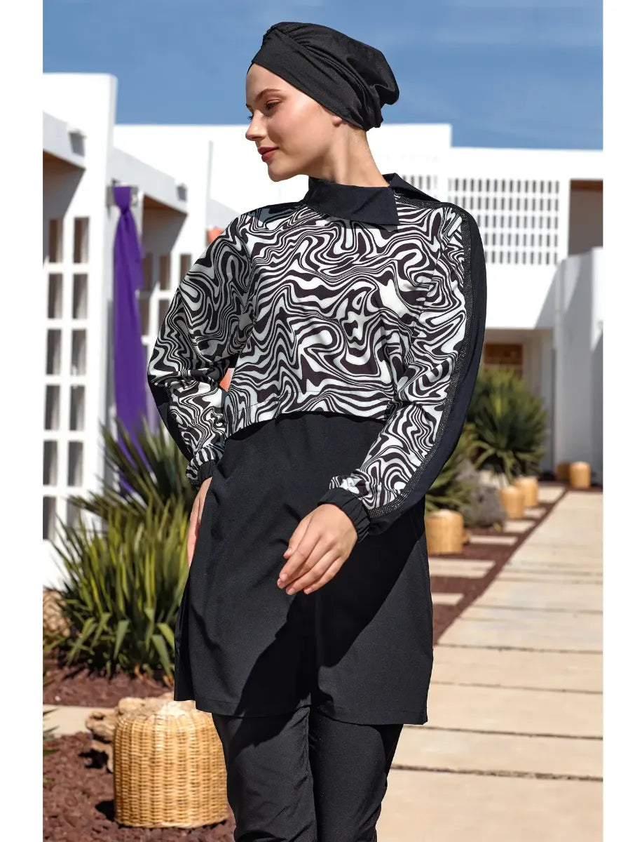 Adasea Burkini  Swimsuit  Voile