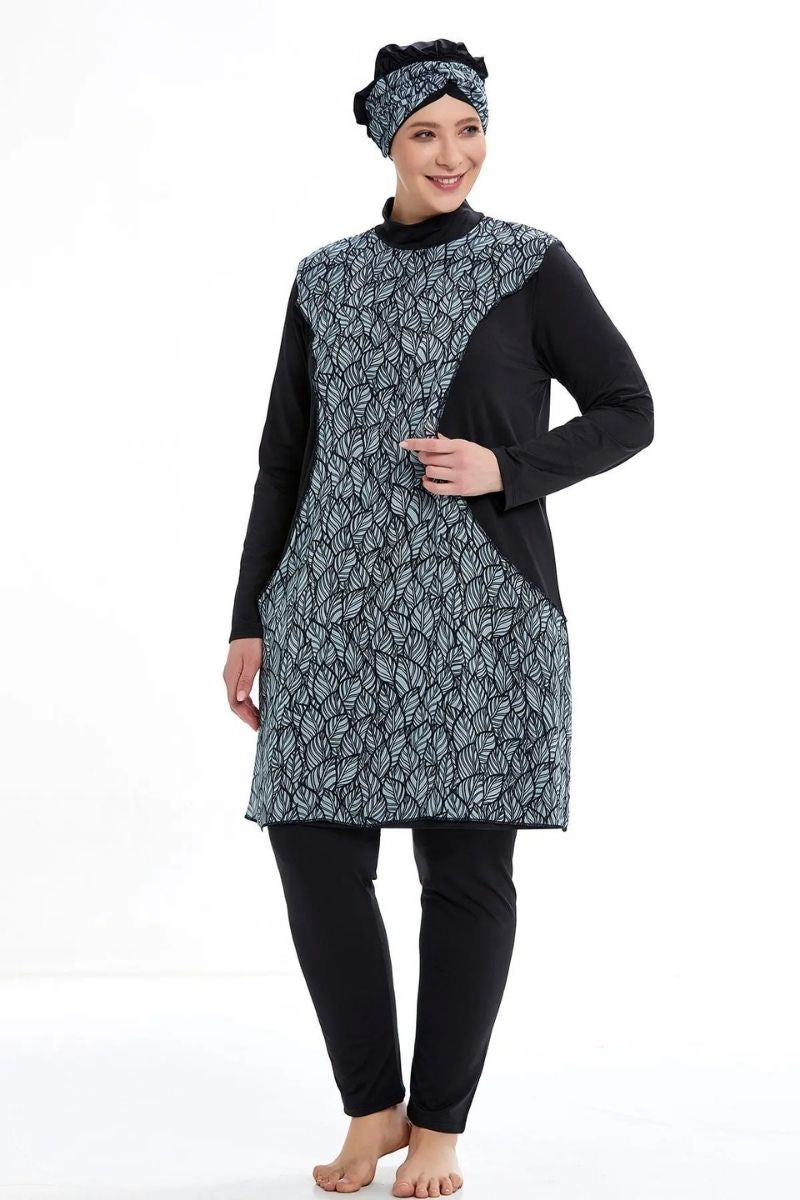 Maresiva Burkini Lycra Swimsuit 0595-B  Voile