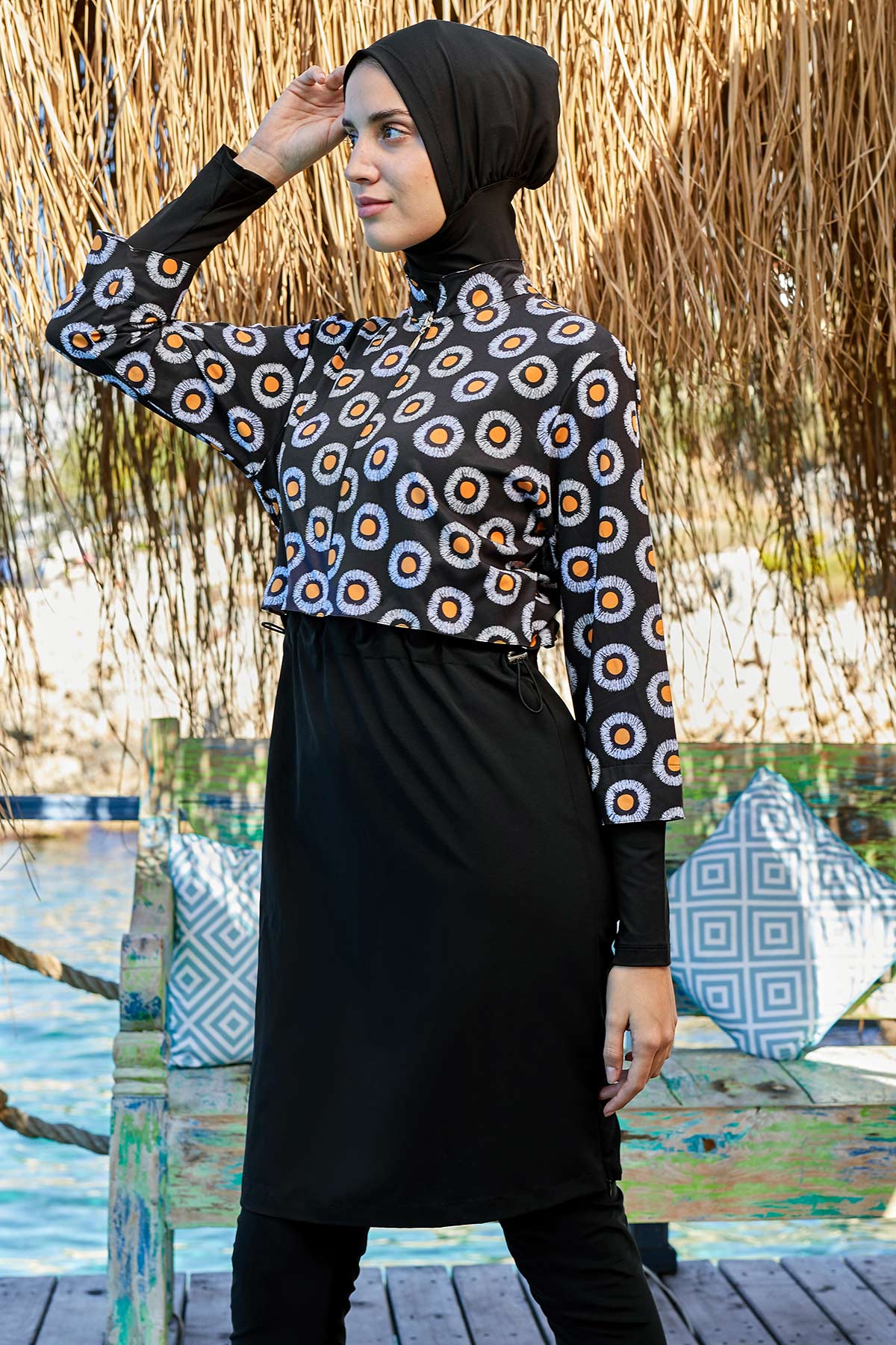 Maresiva Burkini Swimsuit 0556  Voile