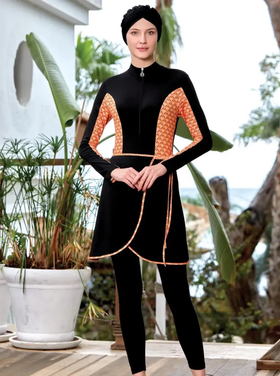 Maresiva Burkini Swimsuit-8029  Voile