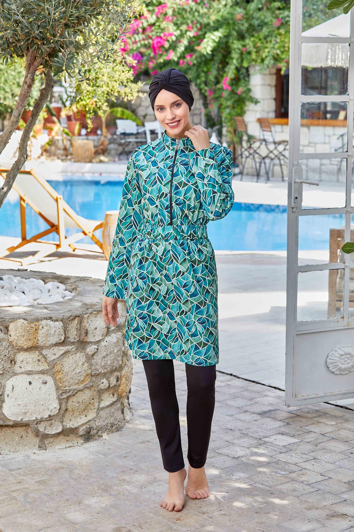 Maresiva Burkini Swimsuit-8268  Voile