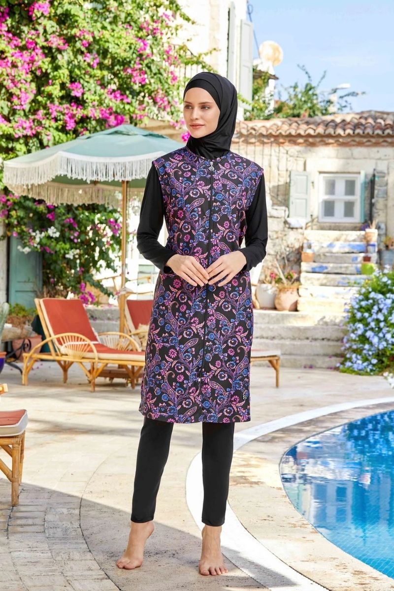 Maresiva Burkini Swimsui-8243-B  Voile