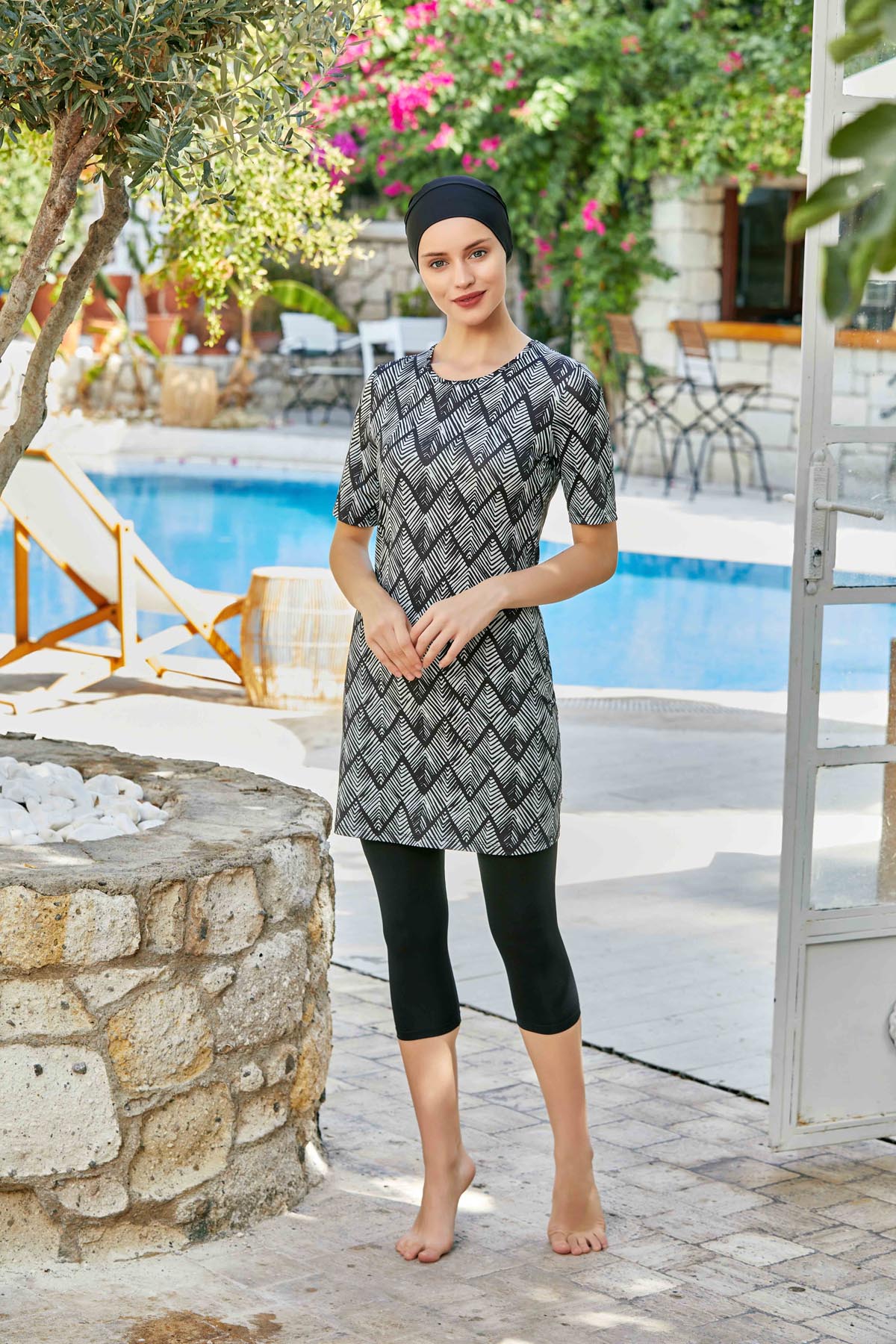 Maresiva Burkini Swimsui-8306-B  Voile