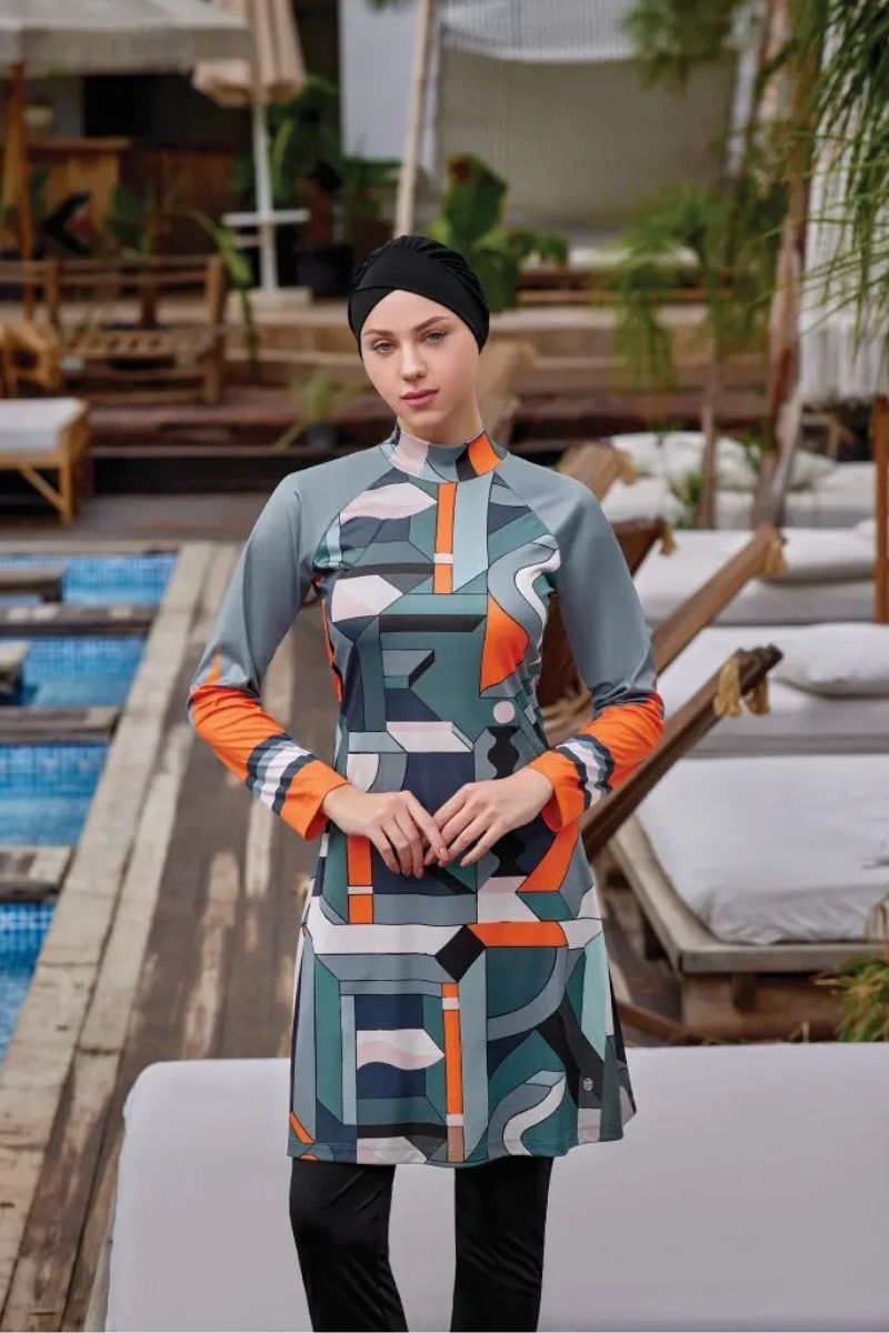 Rozamay Burkini Swimsuit 9023  Voile