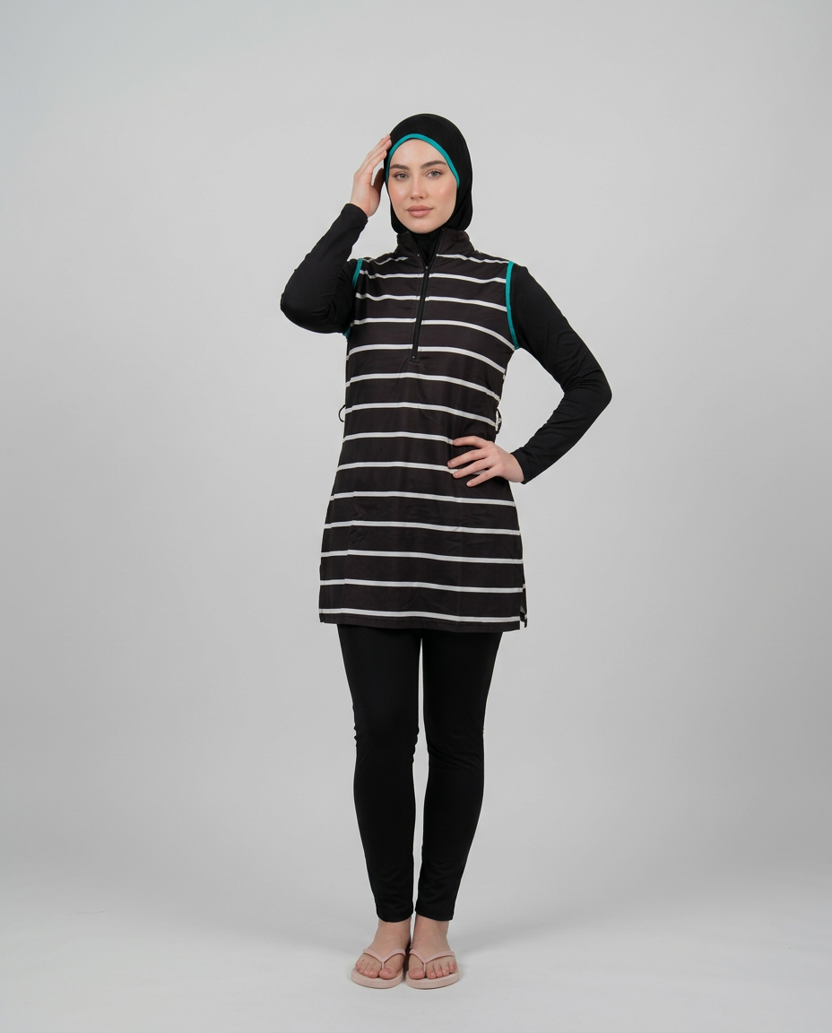 Rozamay Burkini Swimsuit-E020  Voile