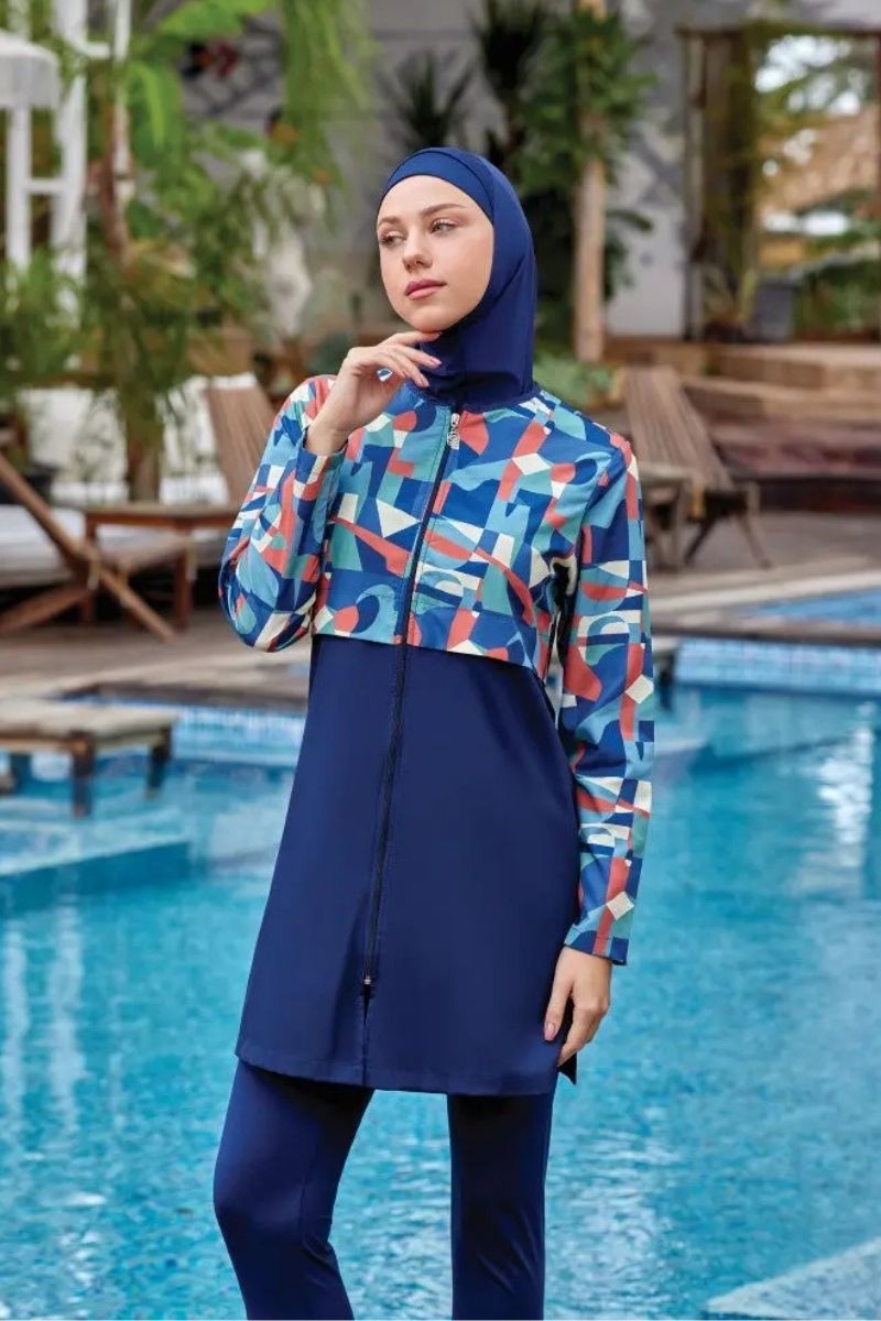 Rozamay Burkini Swimsuit-9057  Voile