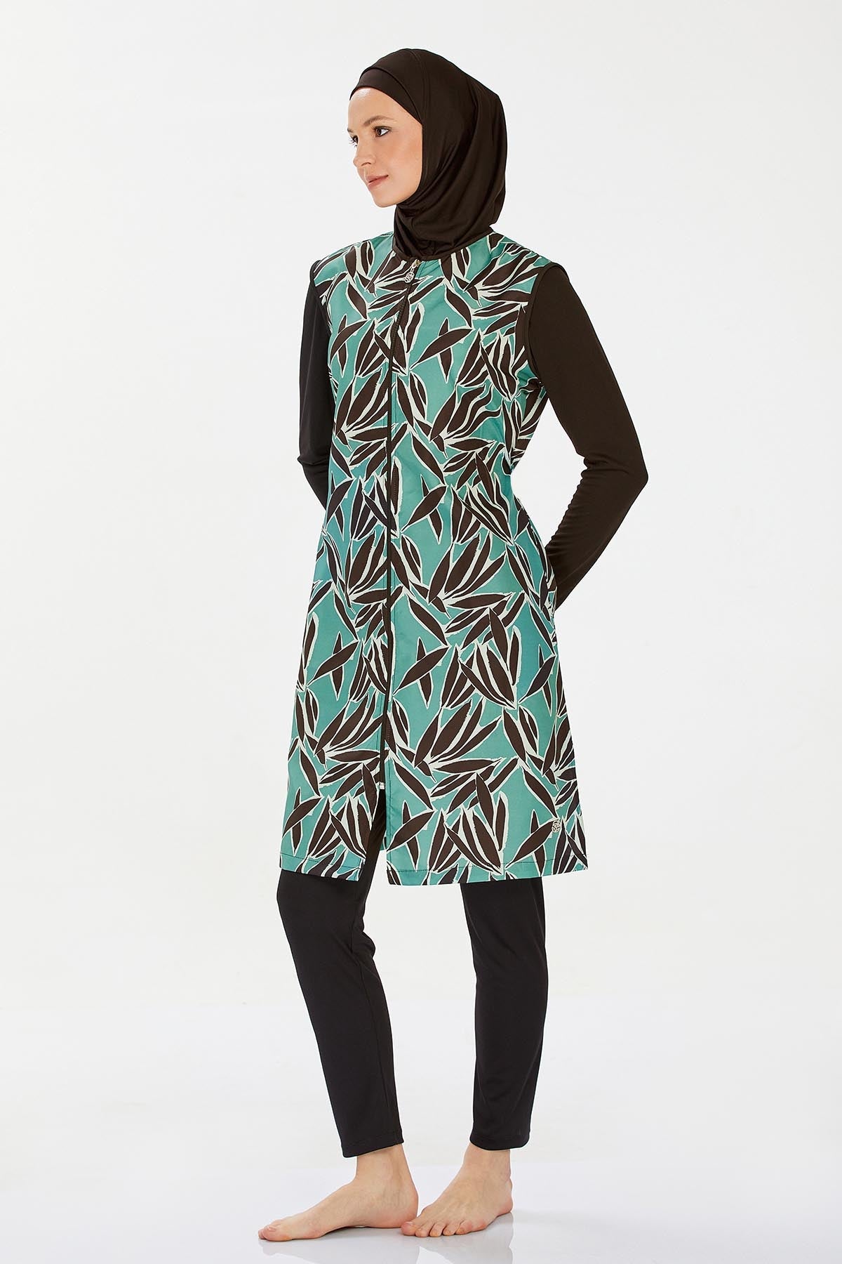 Rozamay Burkini Swimsuit-9261-B  Voile