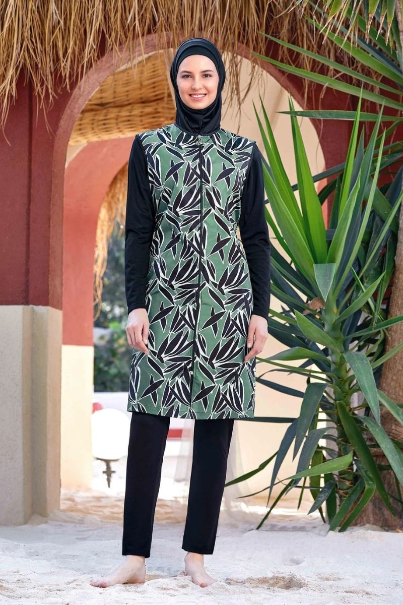 Rozamay Burkini Swimsuit-9261-B  Voile