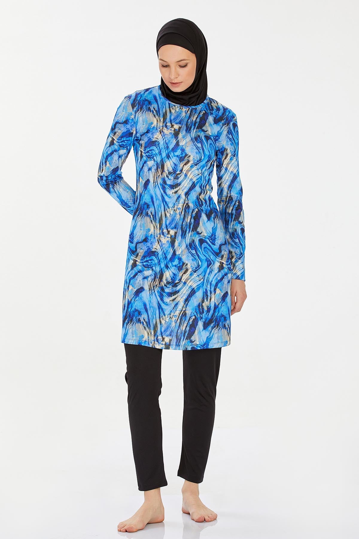 Rozamay Burkini Swimsuit-9216-B  Voile