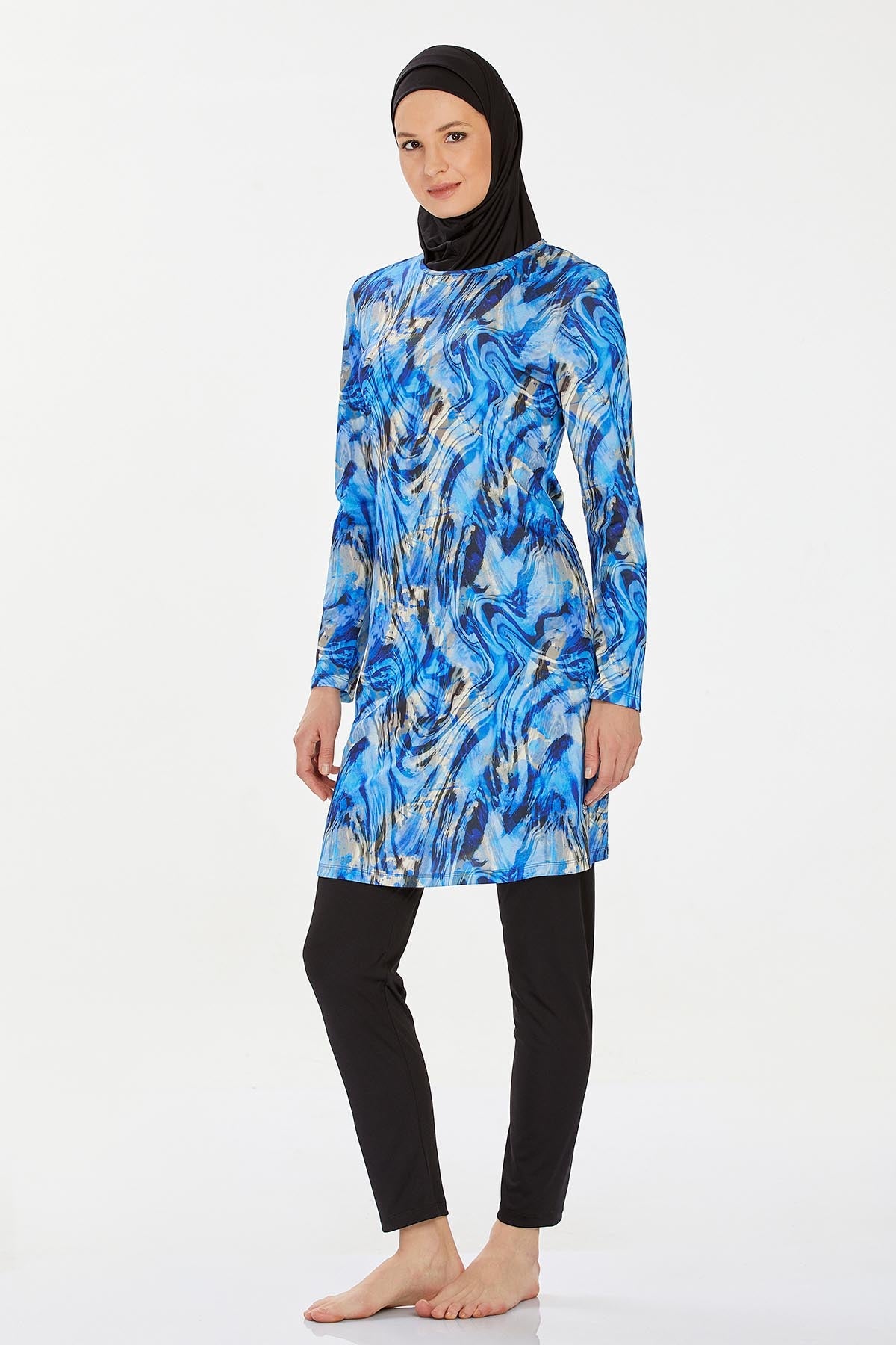 Rozamay Burkini Swimsuit-9216-B  Voile