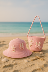 Beach kids Hat With Bag  Voile