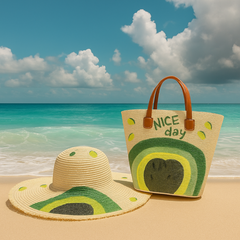 Beach Hat With Bag  Voile