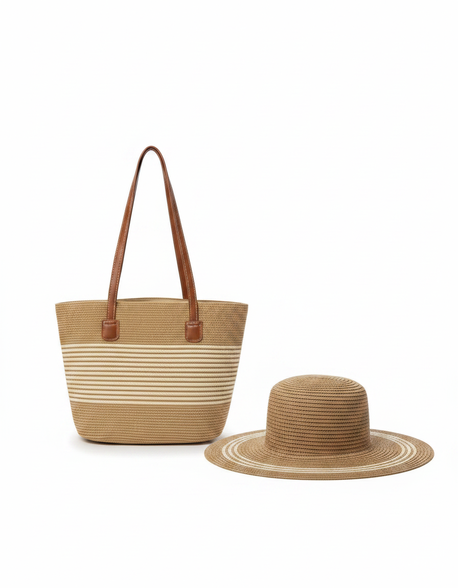 Beach Hat With Bag  Voile