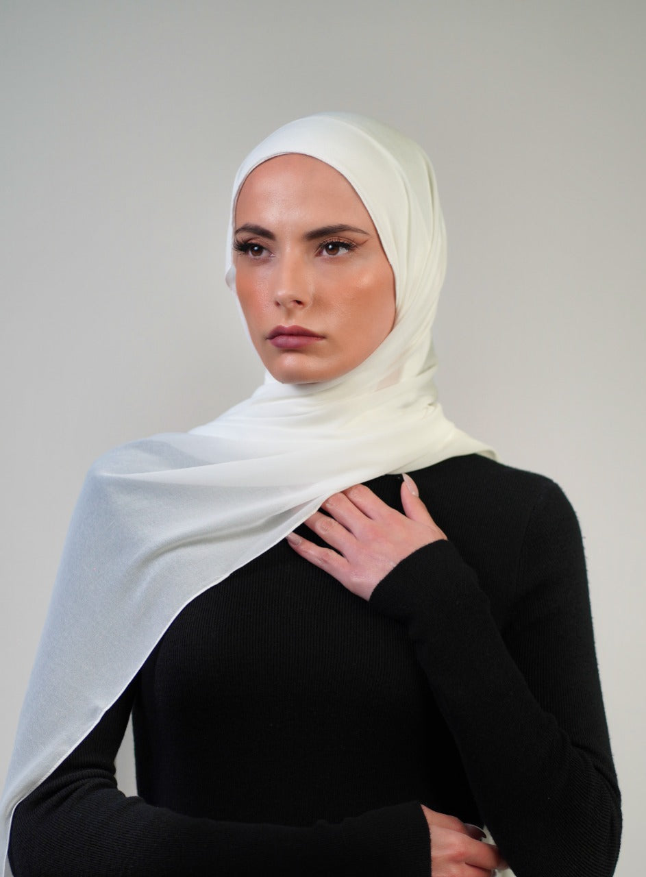 Plain Chiffon Instant Hijab - Voile Fashion