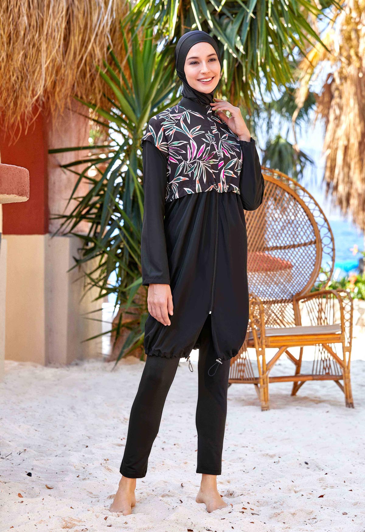 Adasea Burkini  Swimsuit- 1402  Voile