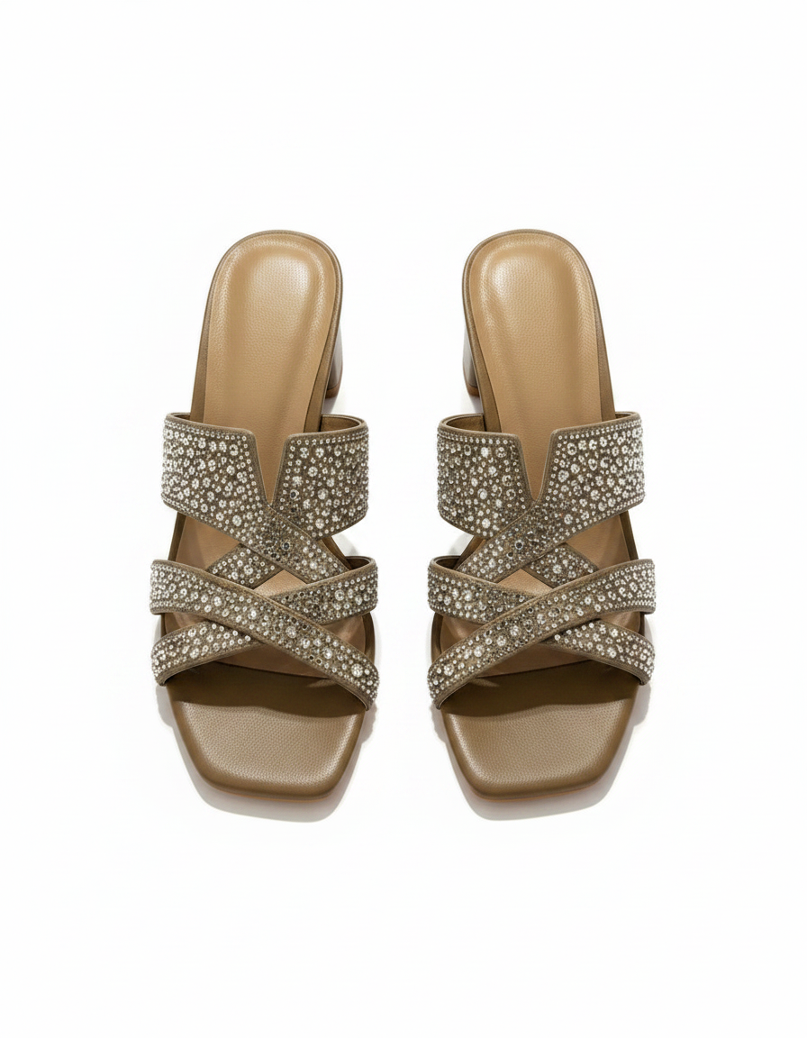 Jasmine Block Heel Sandals – Open Toe  UQ