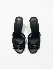 Hilaire Mesh Block Heel Sandals – Open Toe  UQ