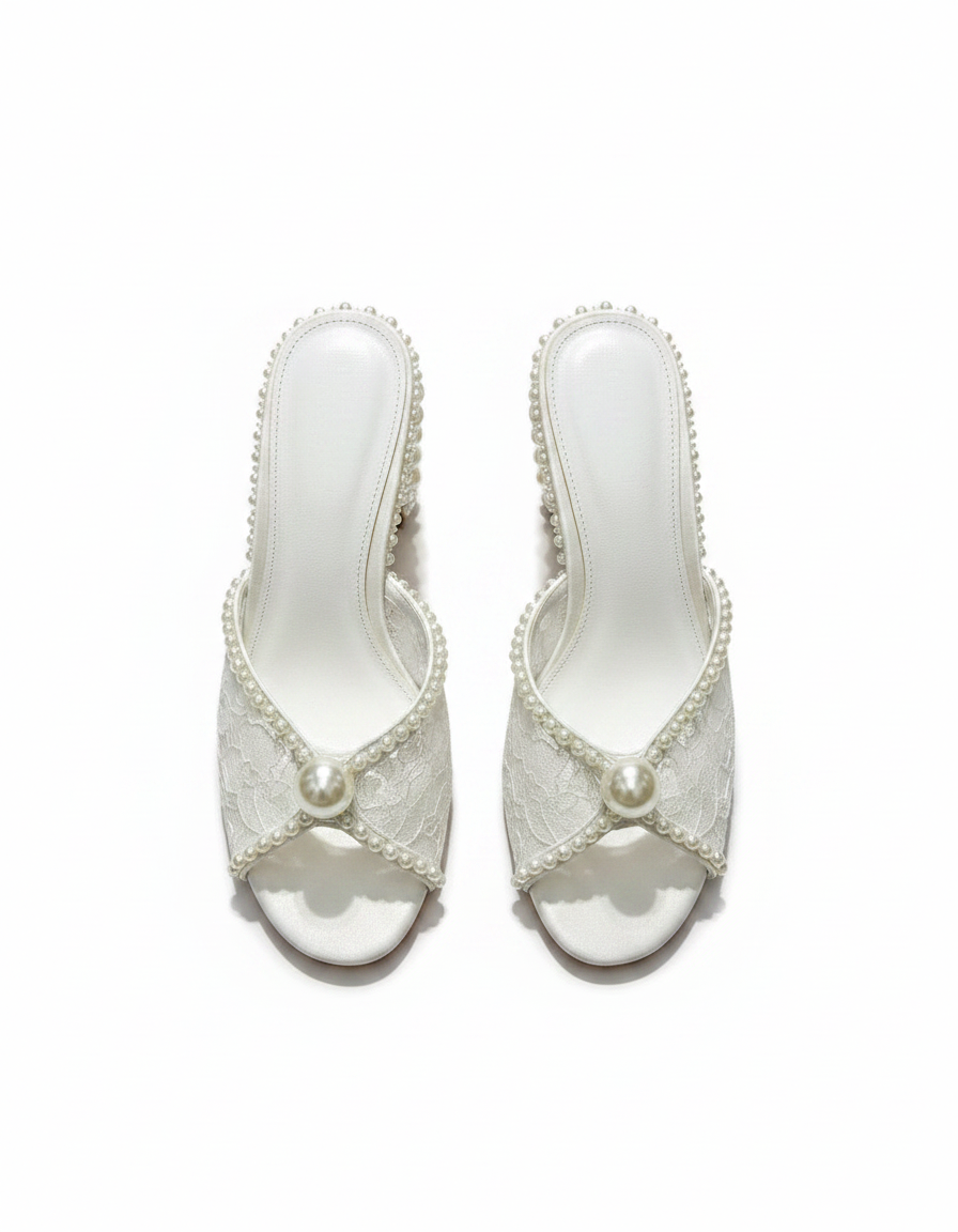 Hilaire Mesh Block Heel Sandals – Open Toe  UQ