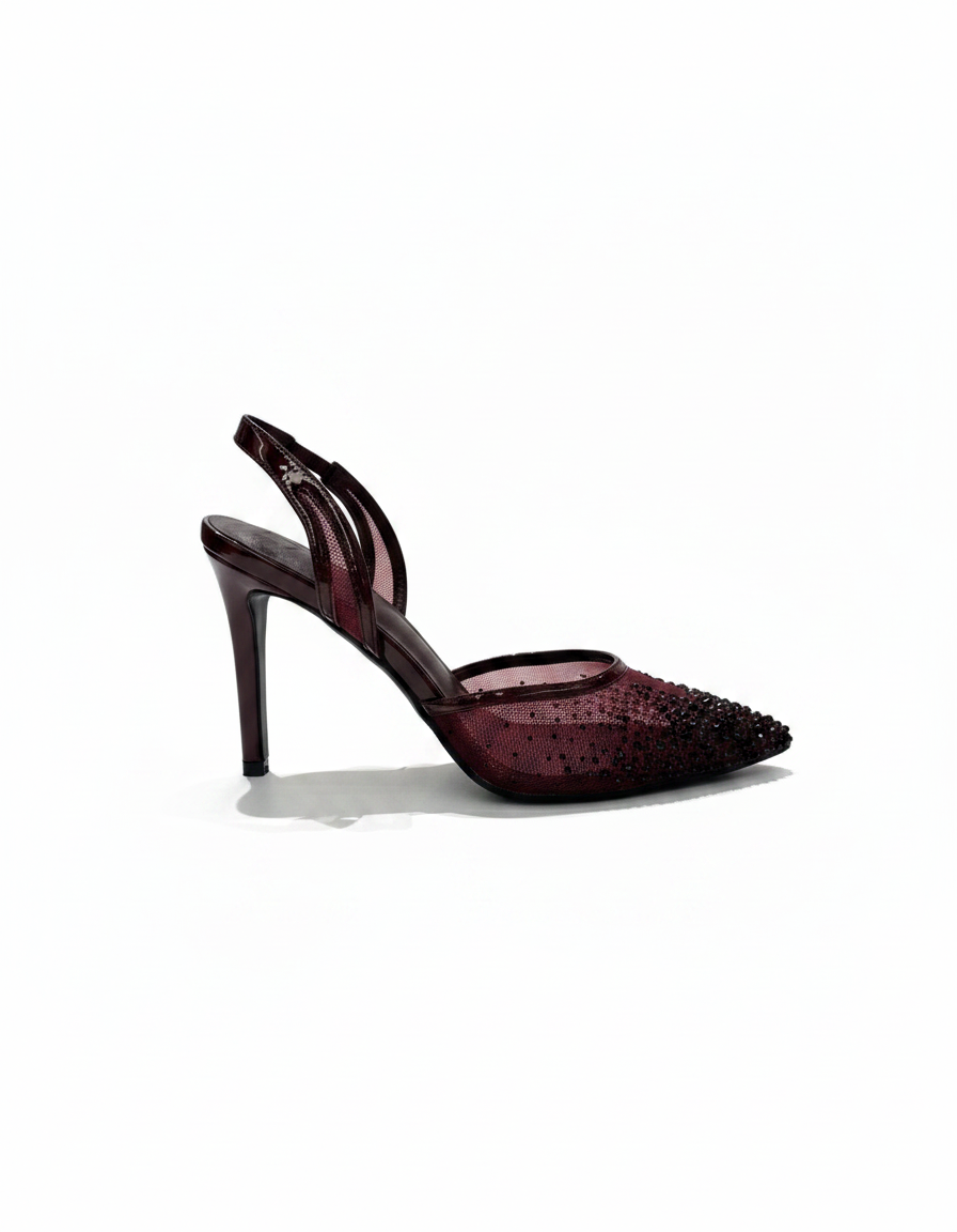 Georgette Mesh Stiletto Sandals – Slingback  UQ