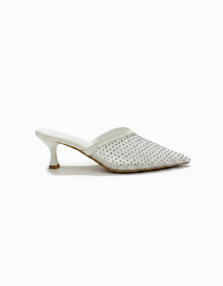 Fantine Mesh Stiletto Mules – Pointed Toe  UQ
