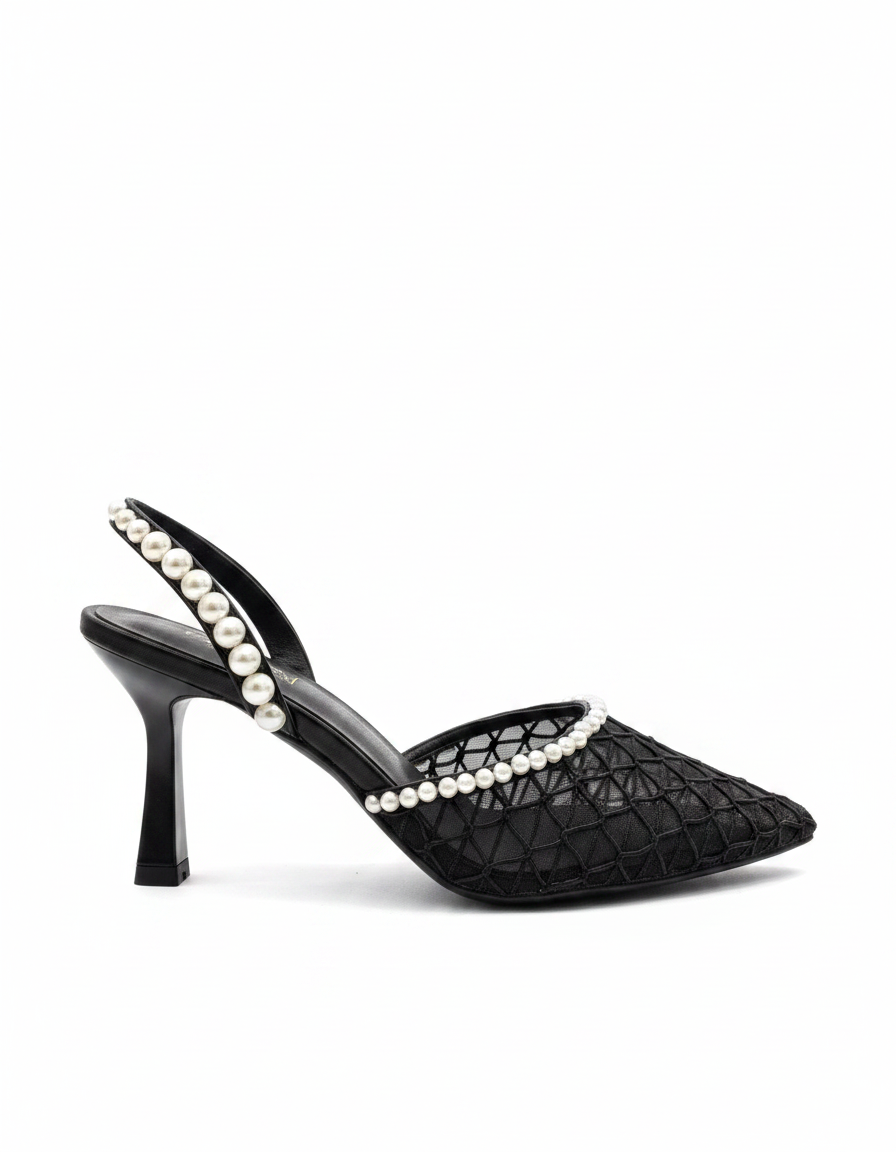 Charlotte Mesh Stiletto Sandals – Slingback  UQ