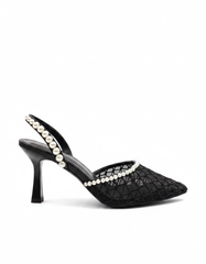 Charlotte Mesh Stiletto Sandals – Slingback  UQ