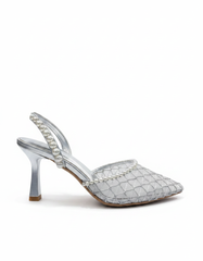 Charlotte Mesh Stiletto Sandals – Slingback  UQ