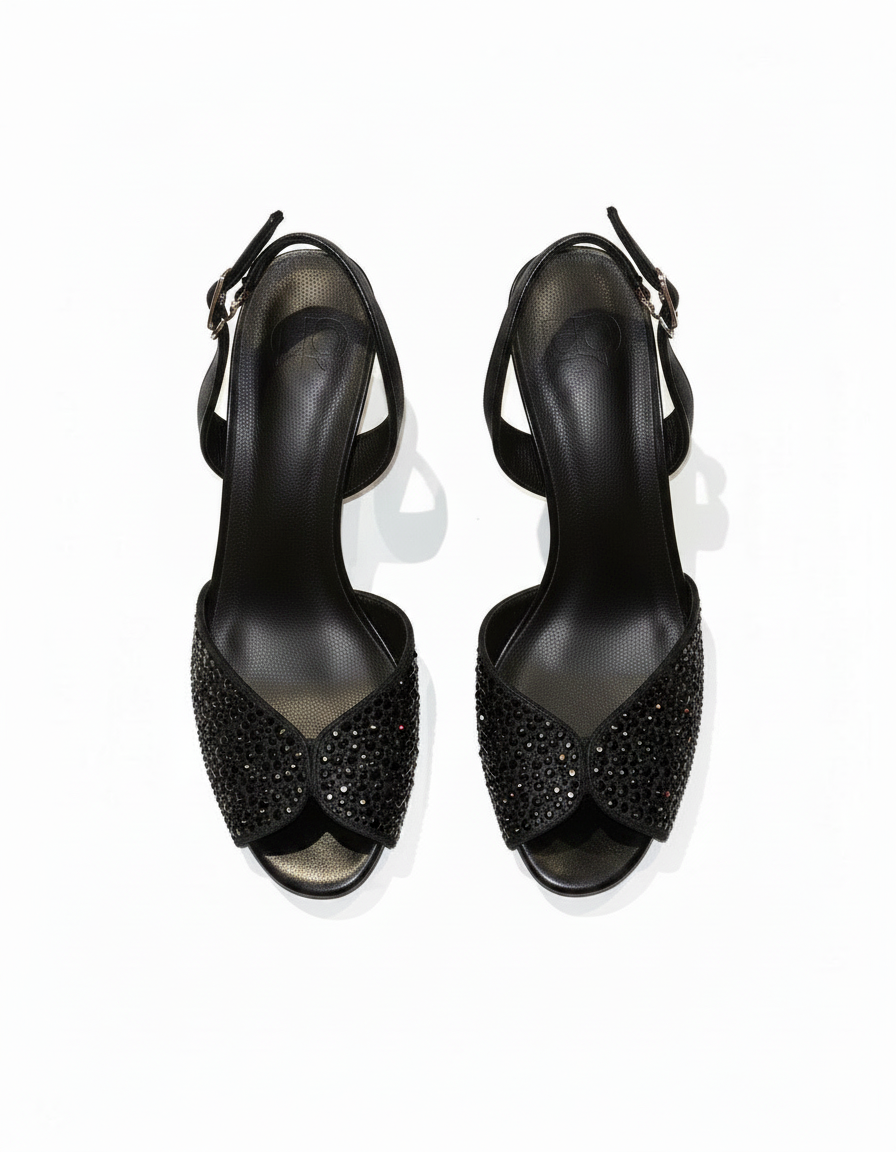 Apolline Kitten Heel Sandals – Slingback  UQ