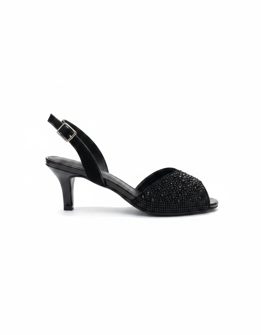 Apolline Kitten Heel Sandals – Slingback  UQ