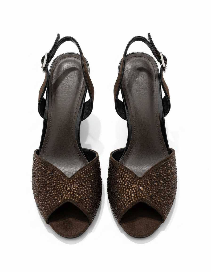 Apolline Kitten Heel Sandals – Slingback  UQ