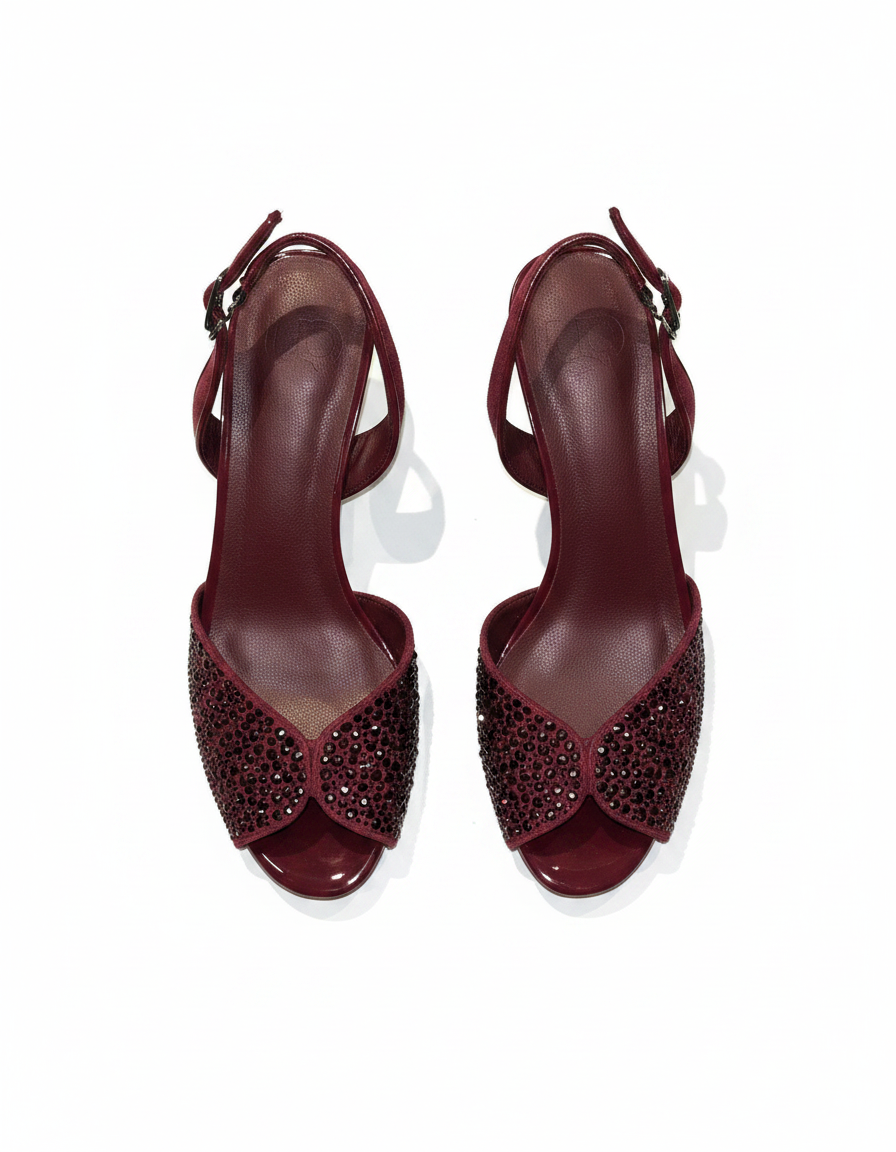 Apolline Kitten Heel Sandals – Slingback  UQ