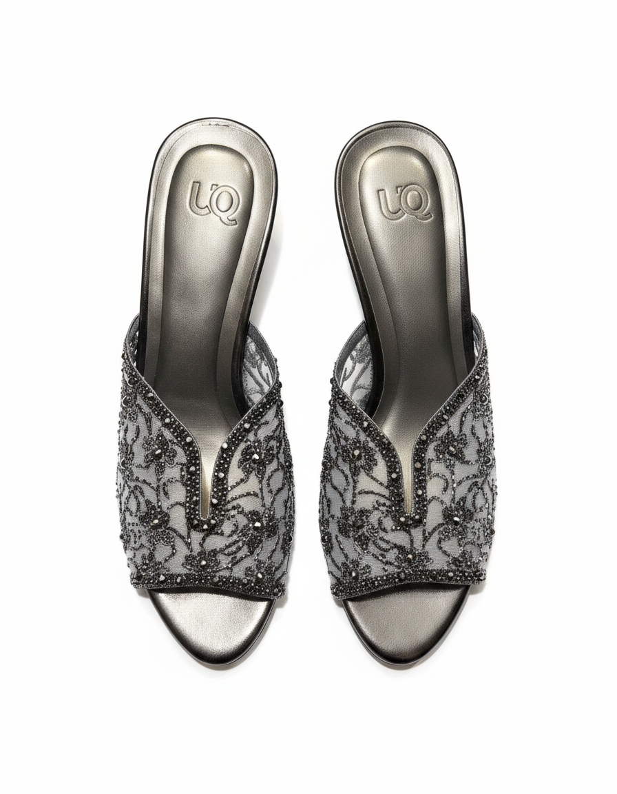 Felicie Mesh Stiletto Sandals – Open Toe  UQ