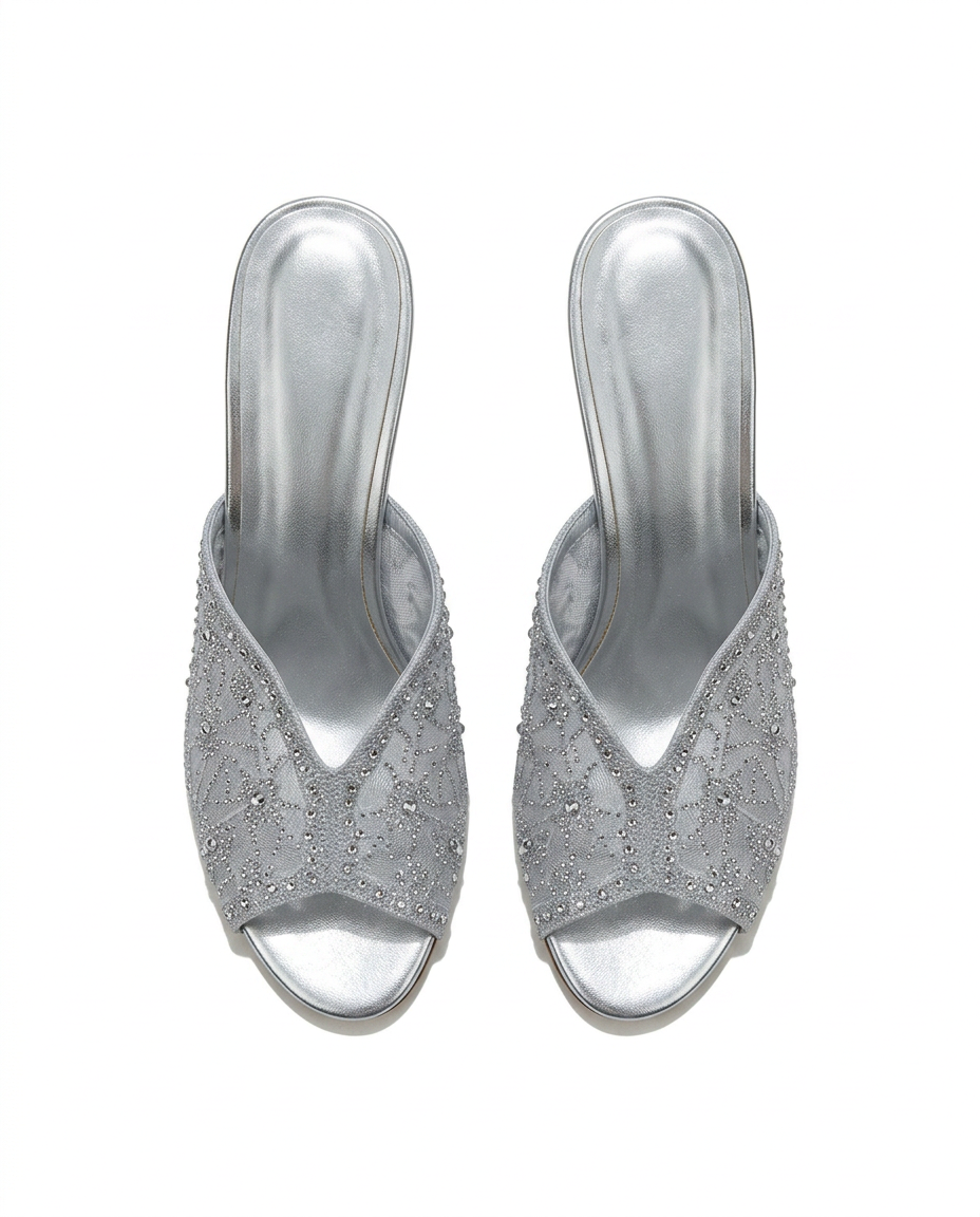 Felicie Mesh Stiletto Sandals – Open Toe  UQ