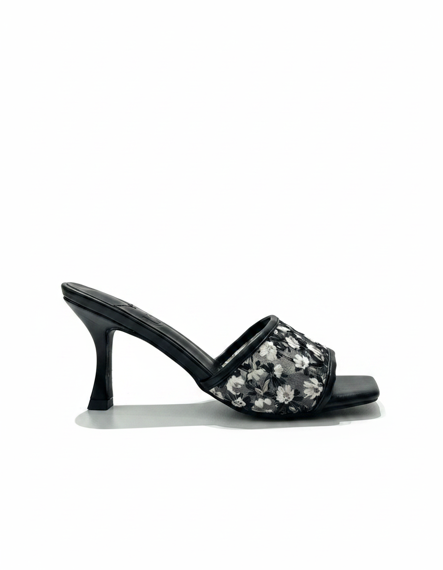 Eulalie Mesh Stiletto Sandals – Open Toe  UQ
