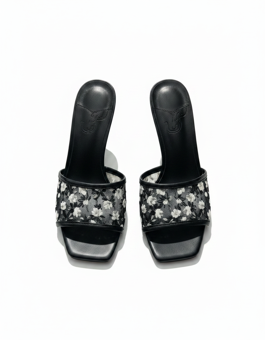 Eulalie Mesh Stiletto Sandals – Open Toe  UQ