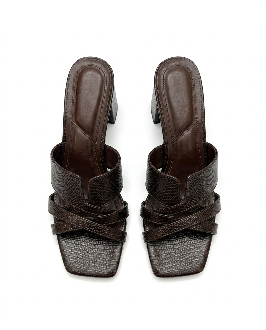Emilie Block Heel Sandals – Open Toe  UQ