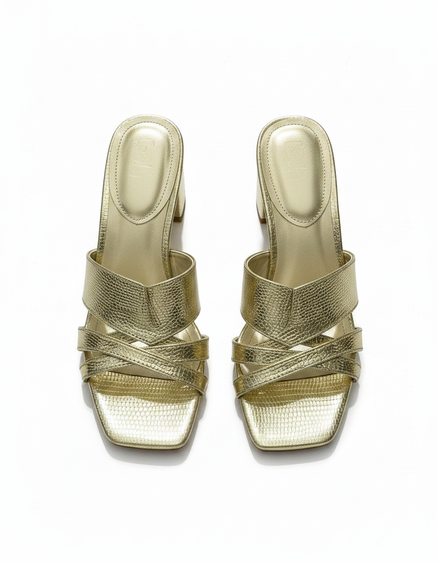 Emilie Block Heel Sandals – Open Toe  UQ