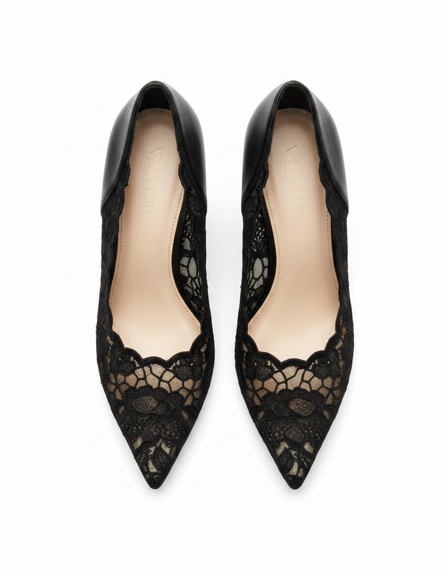 Elsa Mesh Stiletto Heels – Pointed Toe  UQ