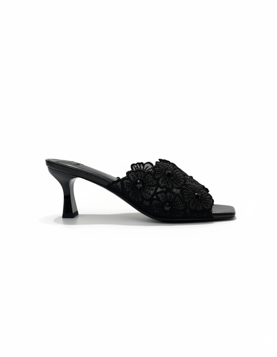 Doriane Mesh Stiletto Sandals – Open Toe  UQ