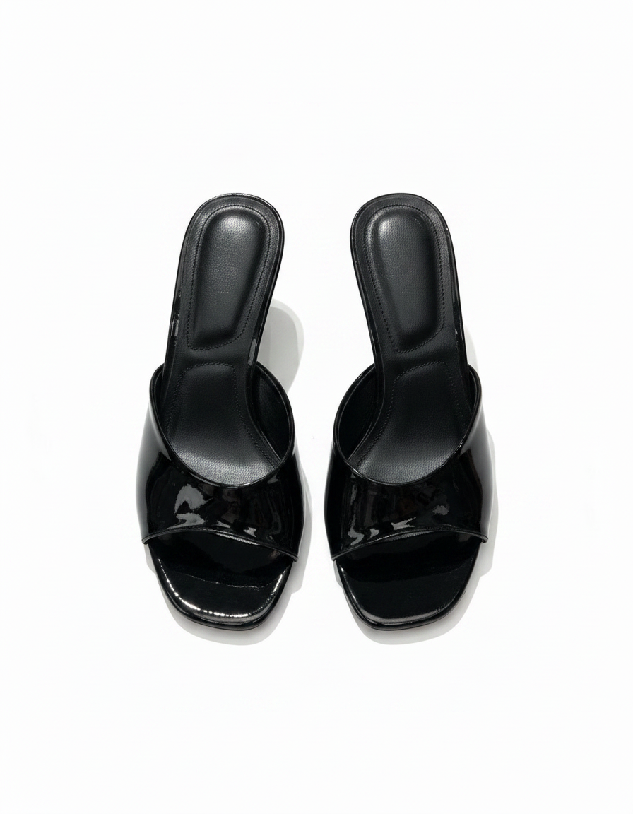 Dominique Kitten Heel Sandals – Open Toe  UQ