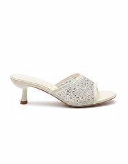 Celine Mesh Kitten Heel Sandals – Open Toe  UQ
