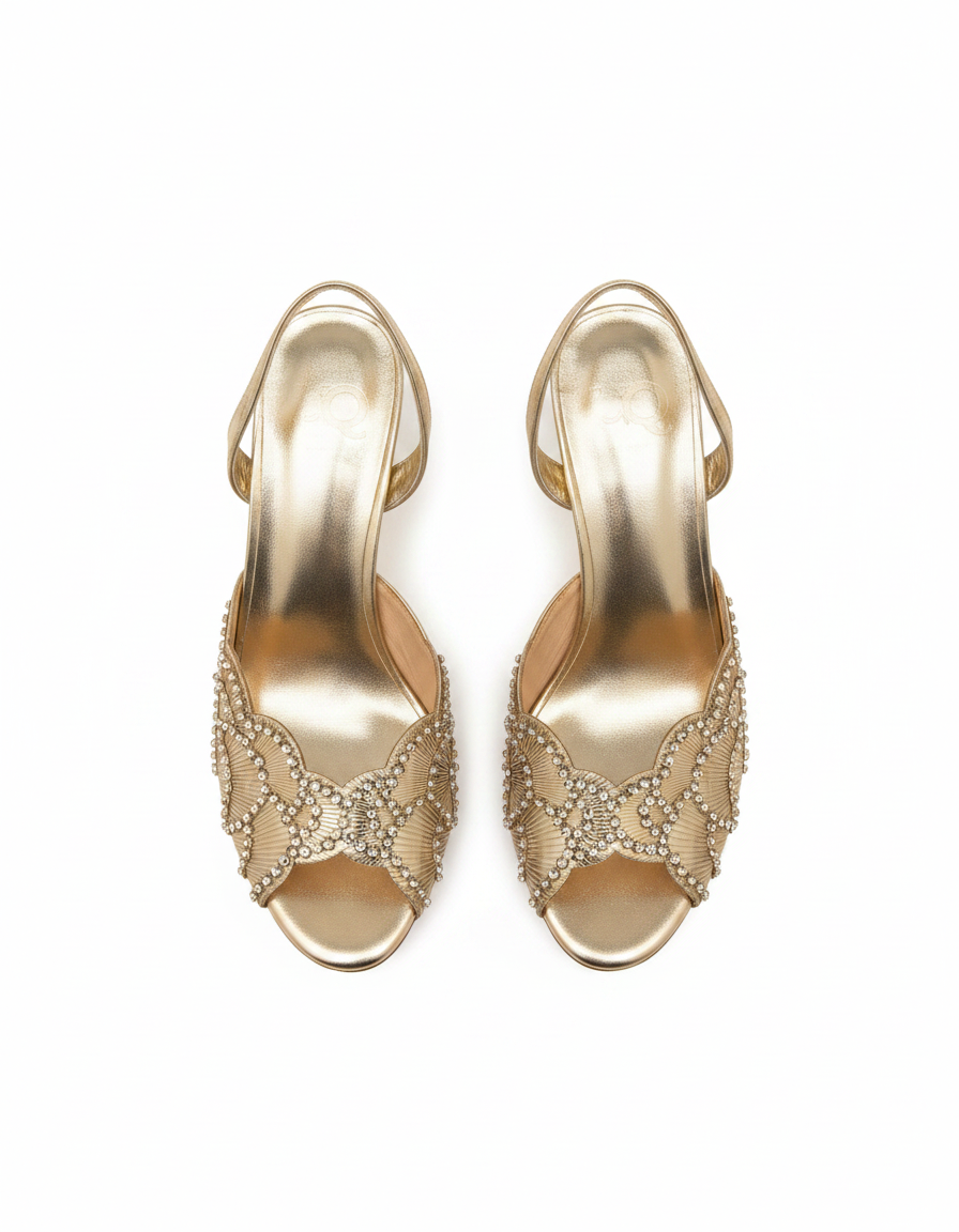 Carine Metallic Stiletto Heels – Slingback  UQ