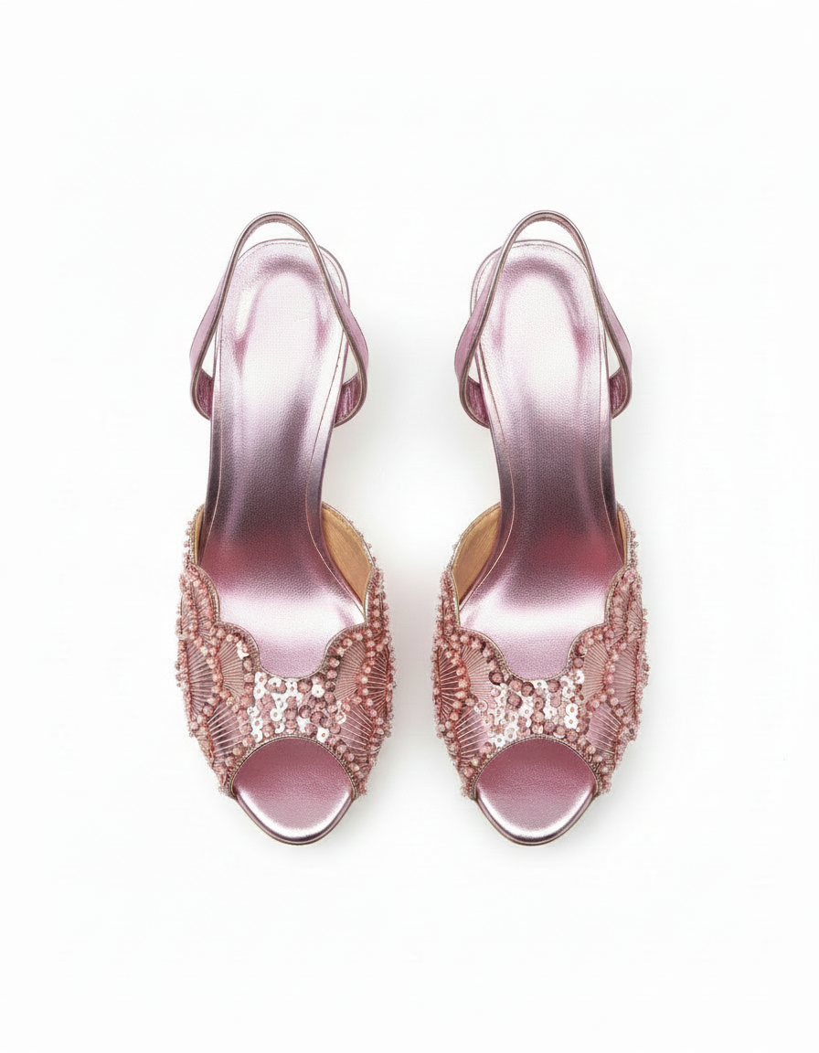 Carine Metallic Stiletto Heels – Slingback  UQ