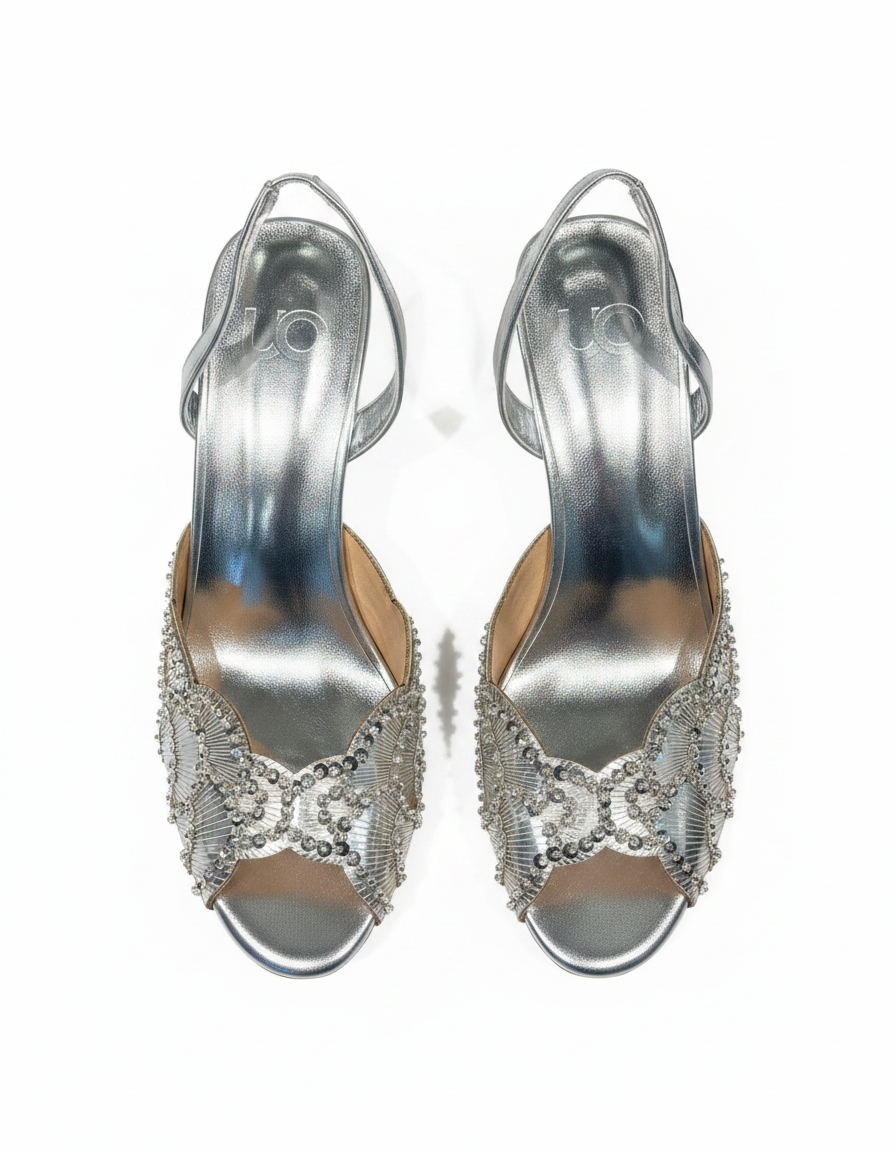 Carine Metallic Stiletto Heels – Slingback  UQ