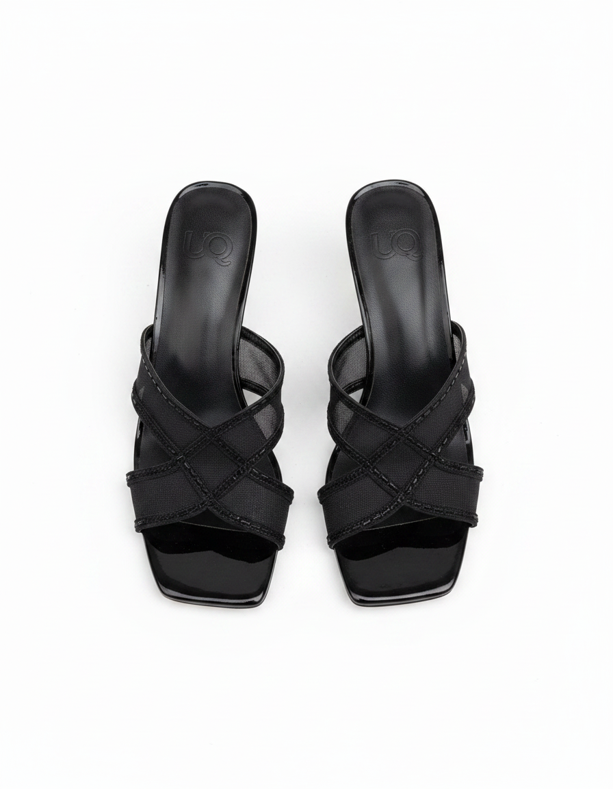 Bertille Mesh Stiletto Sandals – Open Toe  UQ