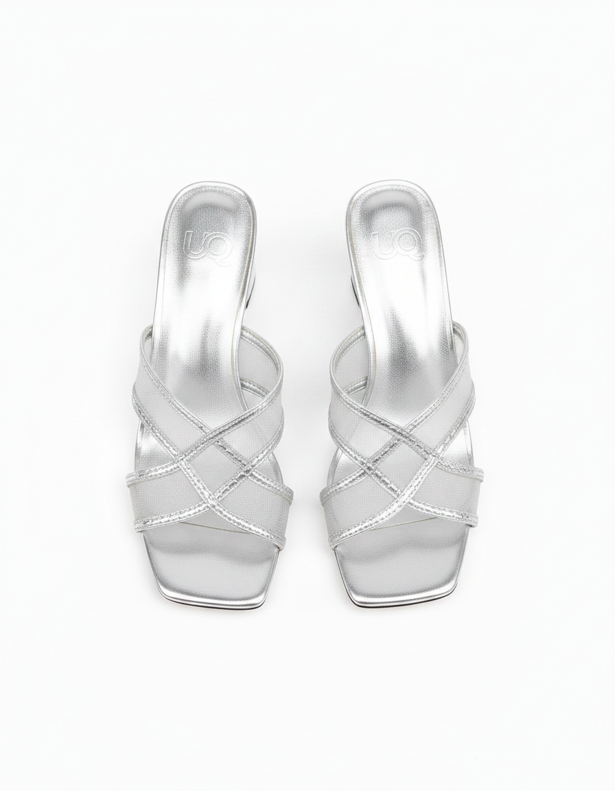Bertille Mesh Stiletto Sandals – Open Toe  UQ