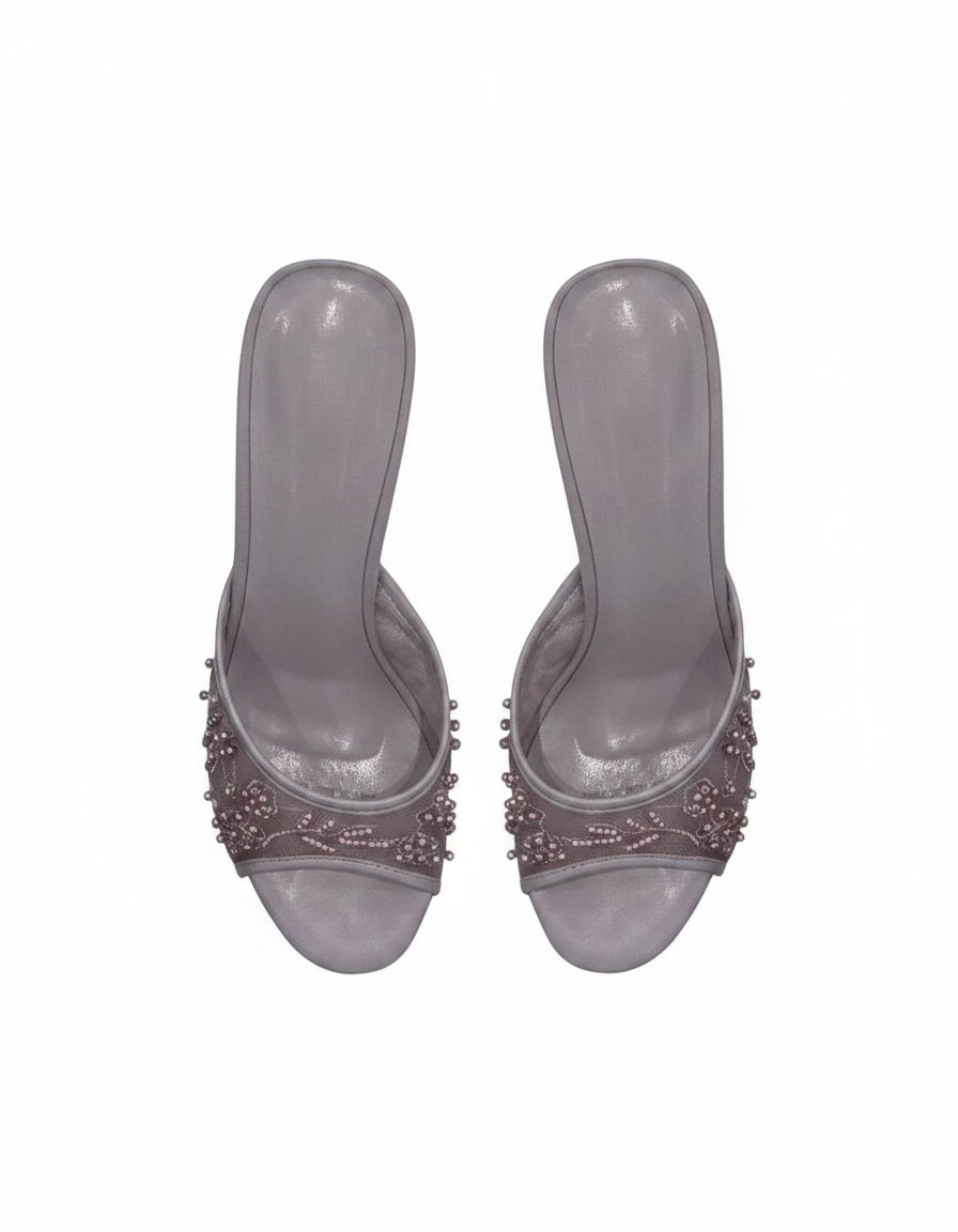 Aurore Floral Stiletto Sandals – Open Toe  UQ